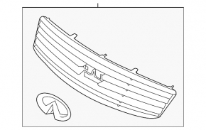 Решетка радиатора grill Infiniti G25 G37 4d 10-15