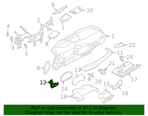 Накладка передней панели левая BMW X7 G07 19-22 под дерево Fineline/metal, с подсветкой, царапины, потёрто