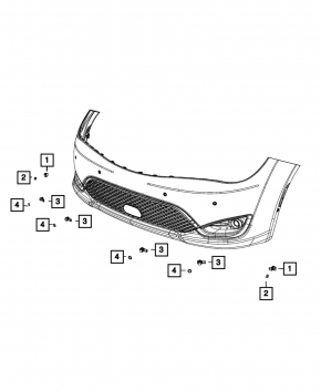 Парктроник переднего бампера Chrysler Pacifica 16-26