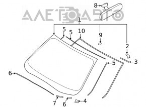 Лобовое стекло Subaru Forester 19-21 SK с подогревом, eyesight