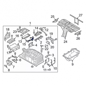 Проводка battery power relay box Ford Fusion mk5 13-20 plug-in