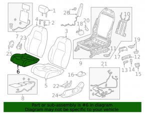 Водительское сидение Honda CRV 17-22 без airbag, электро, ткань серое