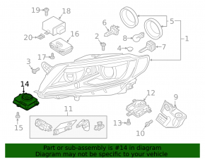 Блок розжига VW CC 13-17 рест led