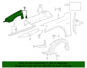 Накладка двигателя правая Lexus IS250 IS300 IS350 06-13