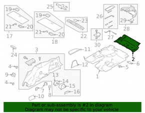 Покрытие пола заднее Subaru b10 Tribeca