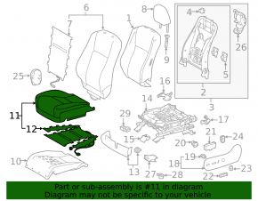 Водительское сидение Toyota Highlander 14-19 без airbag, кожа серая