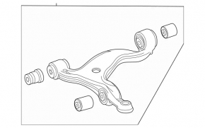 Рычаг нижний передний правый Mercedes GLE 53/63 20-26 4WD, AMG pkg