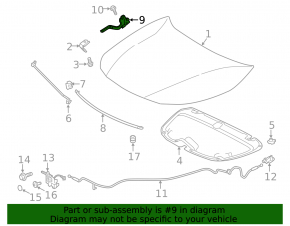 Петля капота права Toyota Corolla 20-26 5d