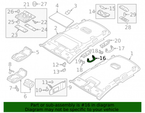 Ручка потолка передняя левая VW Passat b8 16-19 USA беж