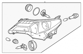 Фара передня права Toyota Rav4 13-15 галоген