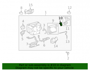 Клапан печки кондиционера Toyota Prius 20 04-09