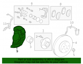 Кожух тормозного диска передний правый Toyota Prius C 12-19