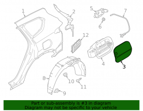 Крышка лючка бензобака Hyundai Santa FE 19-23