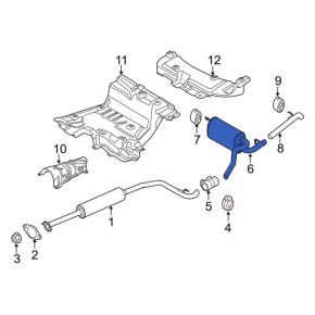Выпускная трасса средняя часть Ford Transit Connect MK2 13-15 2.5