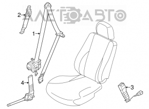 Водительский ремень безопасности Hyundai Elantra UD 11-13