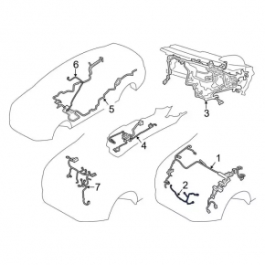 Проводка диффузора кожуха радиатора Ford Fusion mk5 13-20 2.5