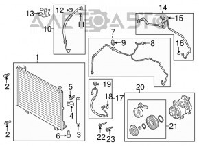 Компрессор кондиционера Mazda CX-9 16-23