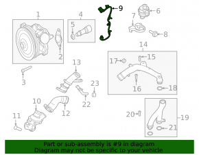 Проводка на вспомогательный насос охлаждения Land Rover Range Rover Velar 18-23 2.0T, 3.0T