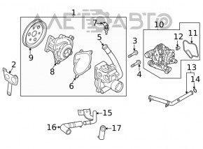 Помпа водяная Kia Sportage 23-26 2.5