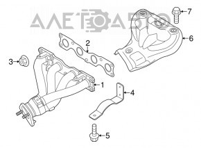Коллектор выпускной с катализатором Kia Forte 4d 14-16 дорест 1.8