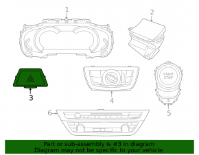 Кнопка аварийной сигнализации BMW 5 G30 17-23