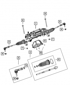 Рейка рульова Dodge Dart 13-16