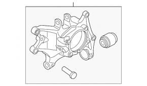 Цапфа задняя левая Kia Sorento 16-20 FWD