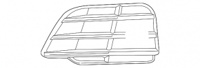 Решітка переднього бампера ліва Audi Q5 80A 18-20 під радар з хромом, S-Line