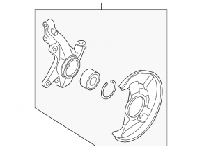 Цапфа со ступицей передняя правая Mazda CX-7 06-12