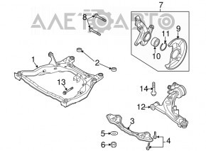 Цапфа со ступицей передняя правая Mazda CX-7 06-12