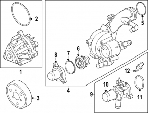 Фланец системы охлаждения Ford Escape MK4 23-26 1.5Т с датчиком температуры