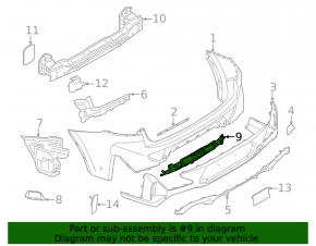 Кронштейн заднего бампера центральный BMW X4 G02 22-23