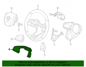 Накладка руля верхняя Honda CRV 19-22 серая