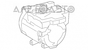 Компрессор кондиционера Toyota Highlander 14-19 2.7