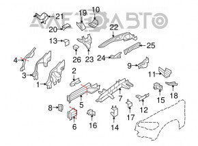 Четверть передняя правая BMW X5 F15 14-18 на кузове, черная