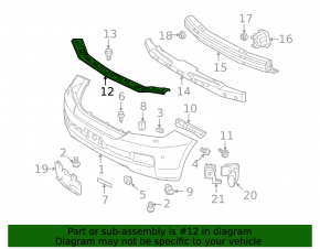 Кронштейн переднего бампера верхний Toyota Land Cruiser 08-15