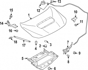 Петля капота левая Subaru WRX 22-26
