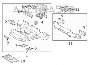 Плафон освещения передний Subaru Forester 19-21 SK без люка, серый
