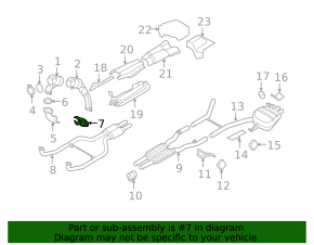 Кронштейн глушителя левый BMW 5 F10 14-16 3.0T
