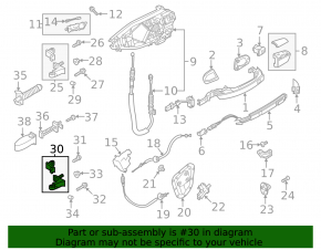 Петля двери нижняя задняя правая Audi A6 C8 19-24
