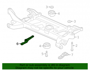 Подушка двигателя задняя Volkswagen Golf 15-21 АКПП, 1.4T