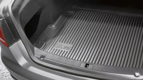 Коврик багажника резина Audi A6 C7 12-18 черный, замят