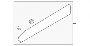 Накладка двери нижняя задняя правая Audi Q7 16-19 серый молдинг