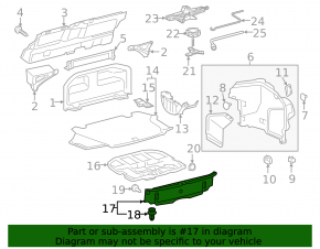 Накладка проема багажника Lexus ES300h ES350 13-18
