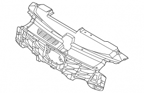 Рама каркас решітки радіатора grill Hyundai Sonata 20-22 SEL, SEL Plus, Limited