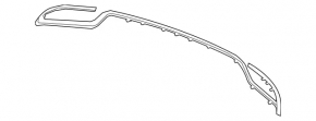 Молдинг заднього бампера центральний Mercedes C-class W205 300/350e 15-18 AMG pkg, night pkg