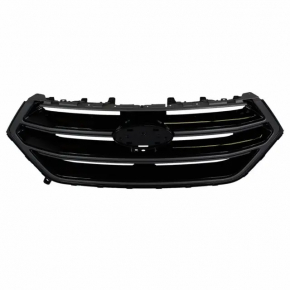 Решетка радиатора grill Ford Edge 15-18 sport, черная, под камеру