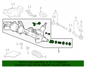 Рейка рулевая Acura TLX 15- 3.5