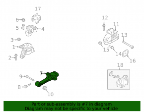 Подушка двигателя задняя Hyundai Tucson 18-21 2.4