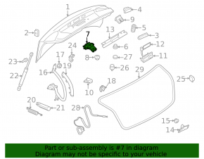 Замок крышки багажника VW CC 13-17 рест